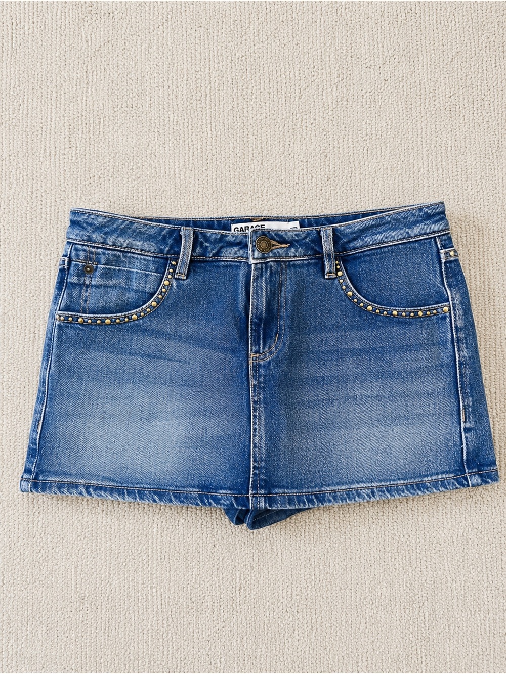 Garage Denim Studded Star Mini Skort / Mini Skirt – XS